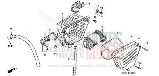 FILTRE A AIR (E/ED/F/G/SD) CM125CP de 1993